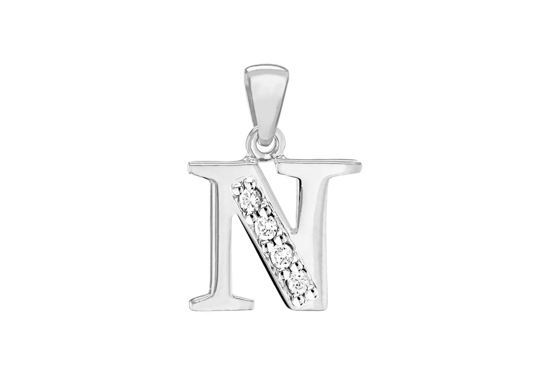 Sterling Silver Crystal 'N' Pendant Charm