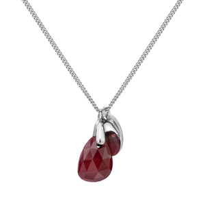 Aura Ruby Rose Cut Necklace