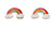 Rainbow and Cloud Enamel Silver Studs