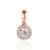 April Birthstone Diamond Cluster 9ct Gold Pendant