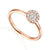 Diamond Cluster Ring, April Birthstone Round Diamond