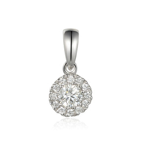 Diamond Cluster Necklace, April Birthstone