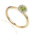 Peridot & Diamond Ring, August Birthstone Round Cluster