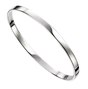Sterling Silver Solid Flat Bangle