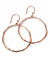 Rose Gold Plate Hammered Hoop Earring