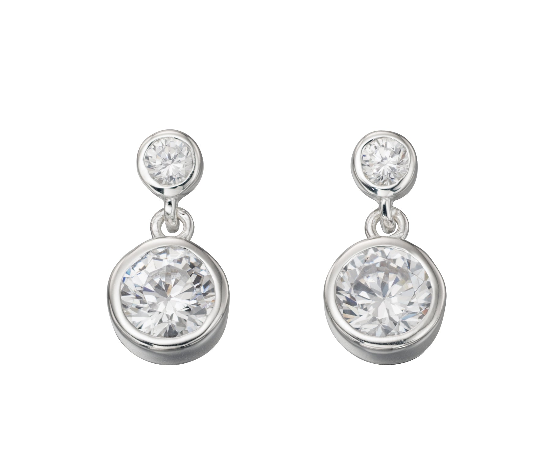 Sterling Silver Crystal Drop Earrings