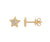 9ct Yellow Gold Diamond Star Stud