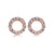 Gold Plate Crystal Open Circle Earrings
