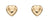 9ct Yellow Gold Puff Heart Stud Earring