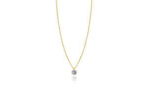 Lustre 18ct Yellow Gold Drilled Brilliant 0.18ct Diamond Pendant