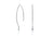 Pear Shape 18ct White Gold Long Lustre Drop Laser Drilled 0.32ct Diamonds Earrings
