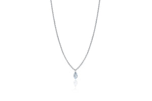 Marquise Lustre 18ct White Gold Drilled 0.18ct Diamond Pendant