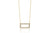 9ct Yellow Gold Open Pave Diamond Rectangle Necklace