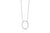 White Gold Diamond Set Open Oval Diamond Necklace