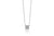 9ct White Gold Diamond Pave Square Geometric Necklace