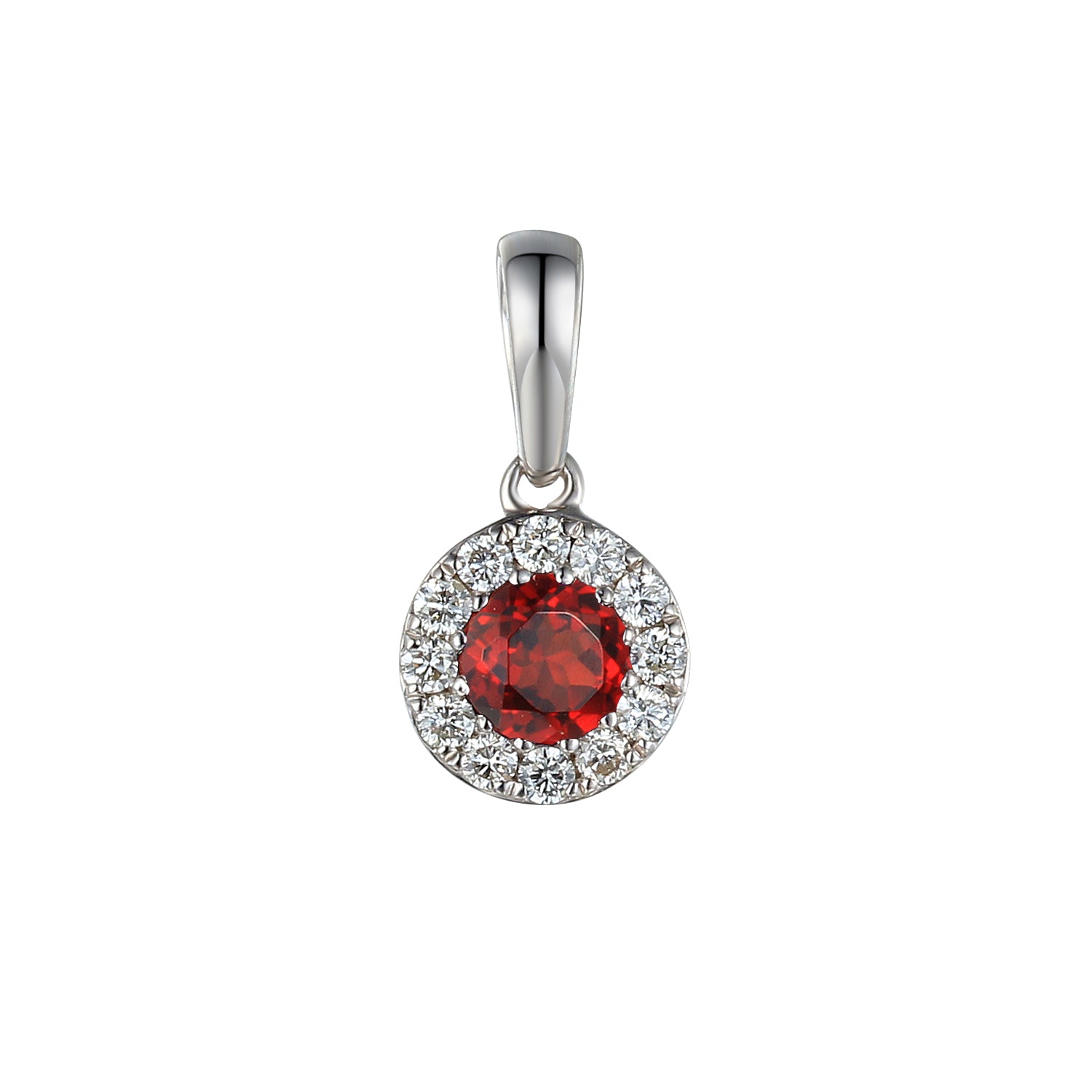 Diamond & Garnet Necklace, January Birthstone
