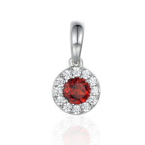 Diamond & Garnet Necklace, January Birthstone