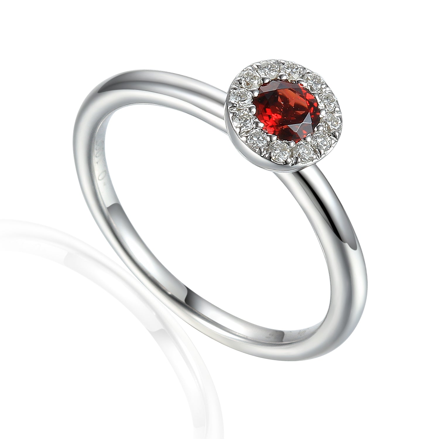 Diamond & Garnet Ring, January Birthstone
