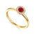 Ruby & Diamond Ring, July Birthstone Round Cluster