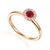 Ruby & Diamond Ring, July Birthstone Round Cluster