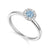 Aqua & Diamond Cluster Ring, March Birthstone
