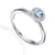 Aqua & Diamond Cluster Ring, March Birthstone