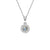 Moonstone & Diamond Necklace, June Birthstone Round Cluster