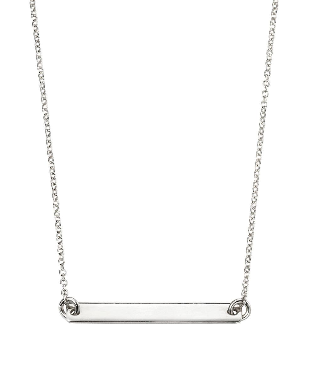 Longer Sterling Silver Bar Necklace