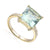 Green Amethyst Square Cocktail Ring
