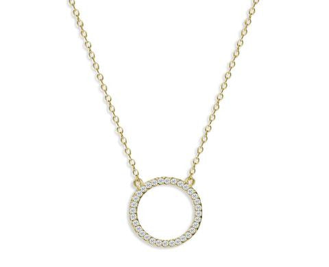 Gold Plate Circle Of Life Necklace