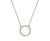 Rose Gold Plate Circle Of Life Necklace