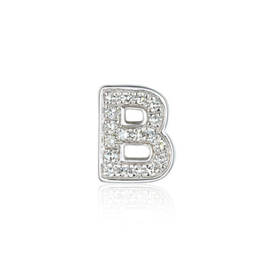 Pave Diamond Letter B Pendant