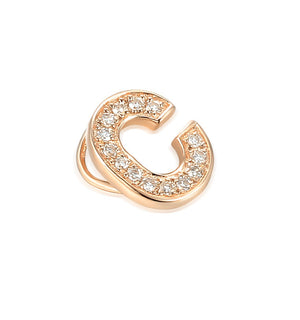 Pave Diamond Letter C Pendant