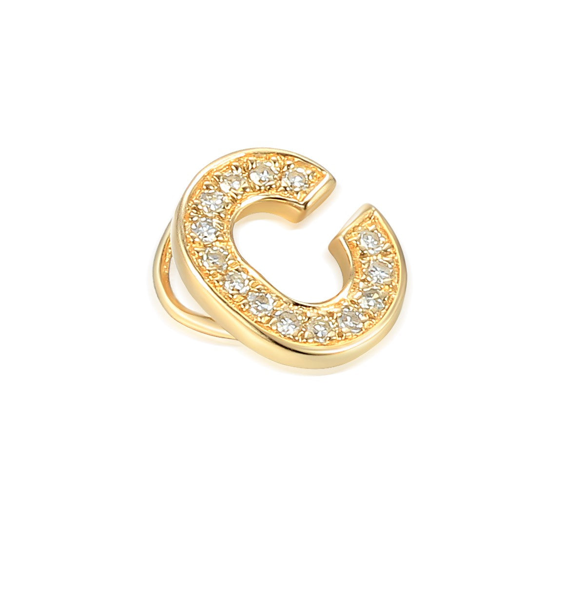 Pave Diamond Letter C Pendant Tzefira