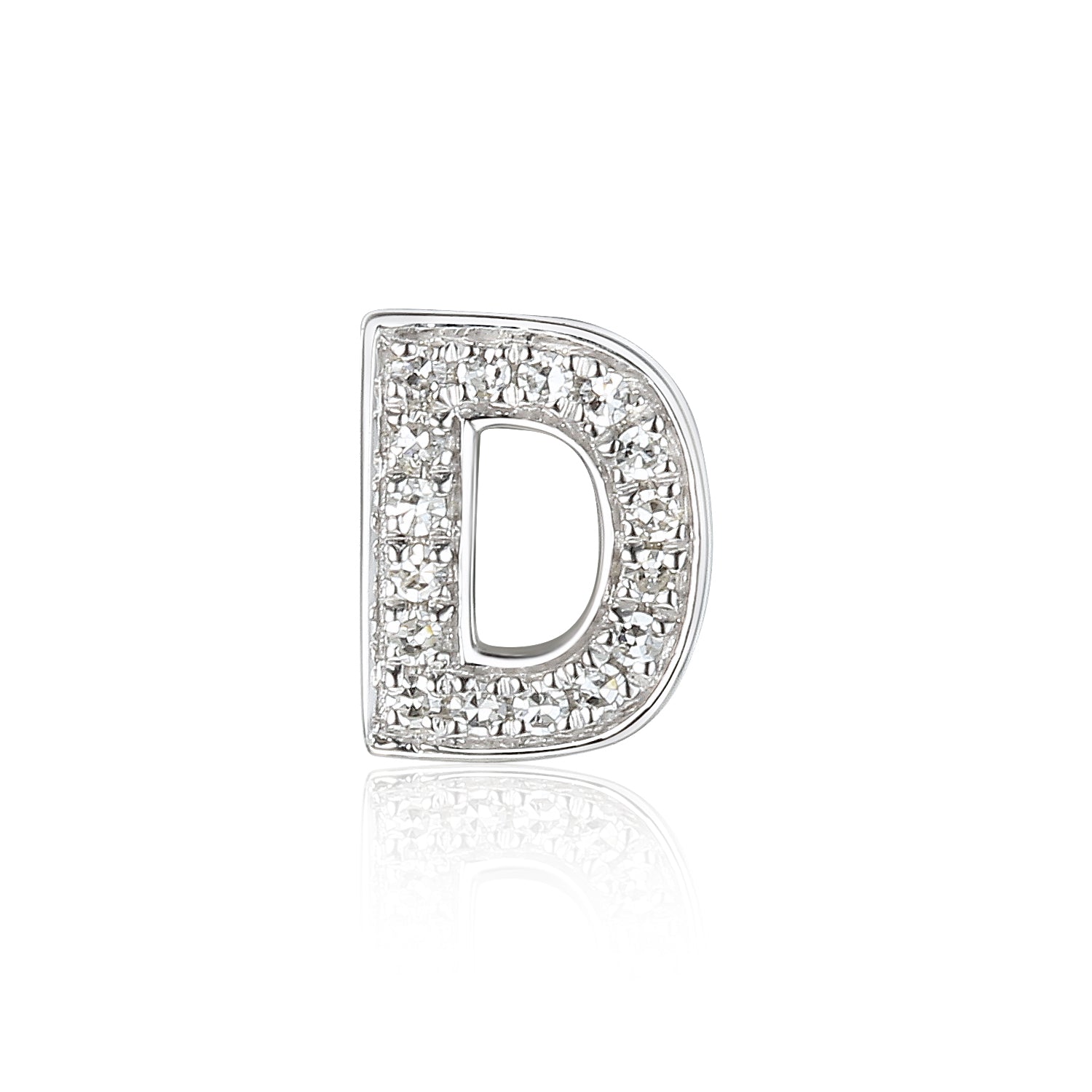 Diamond D Initial Necklace 9ct Gold Tzefira