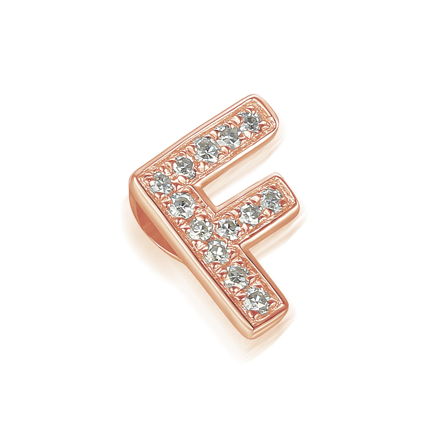 Diamond F Initial Necklace, 9ct Gold