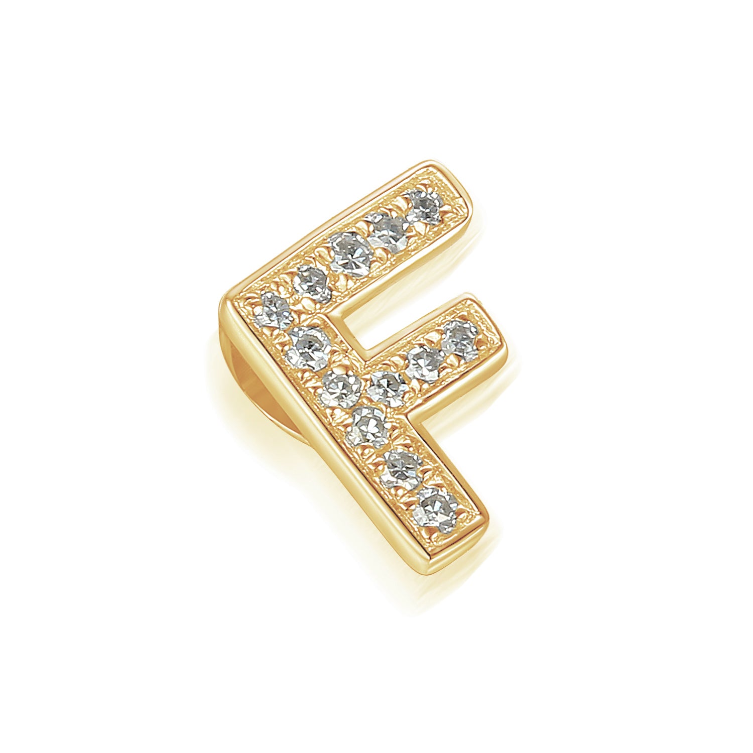 Diamond F Initial Necklace, 9ct Gold