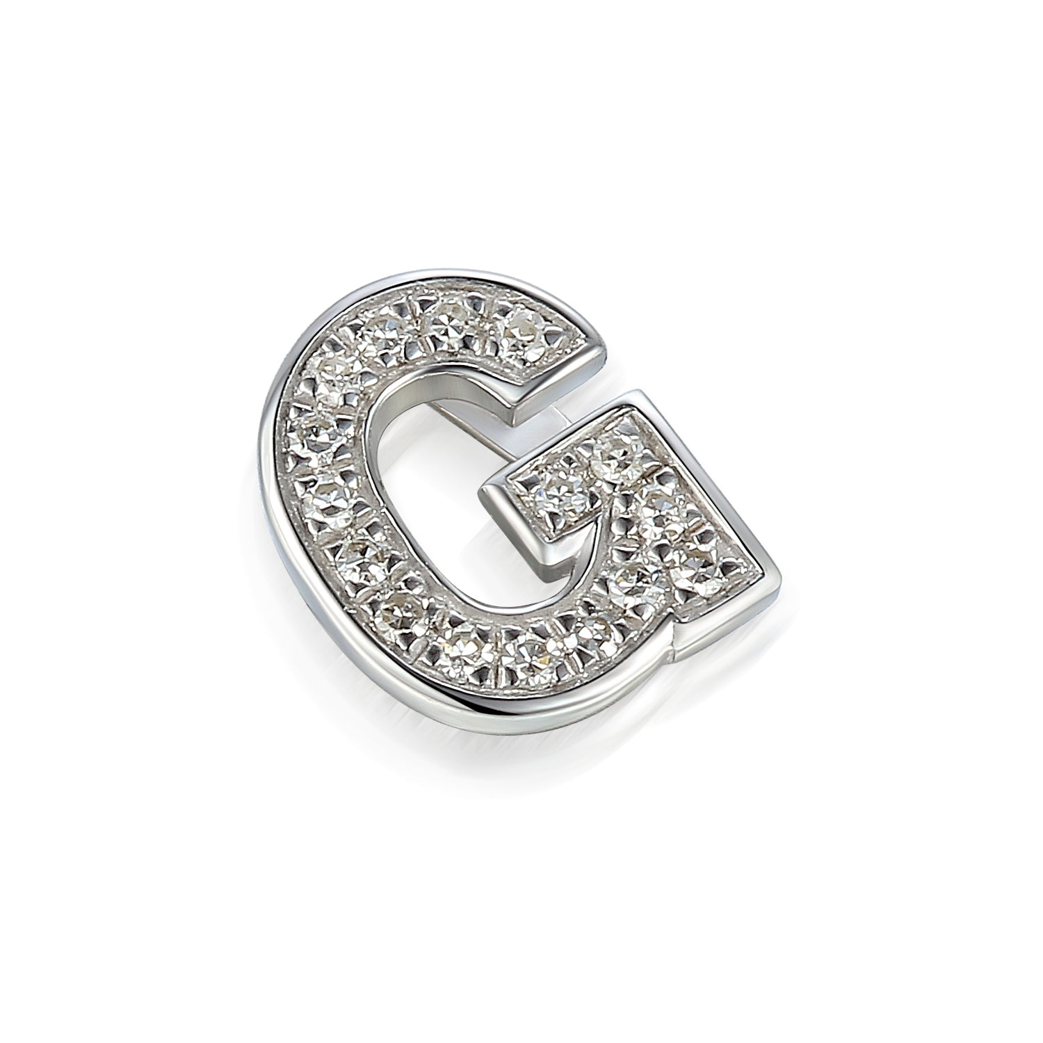 Diamond G Initial Necklace, 9ct Gold