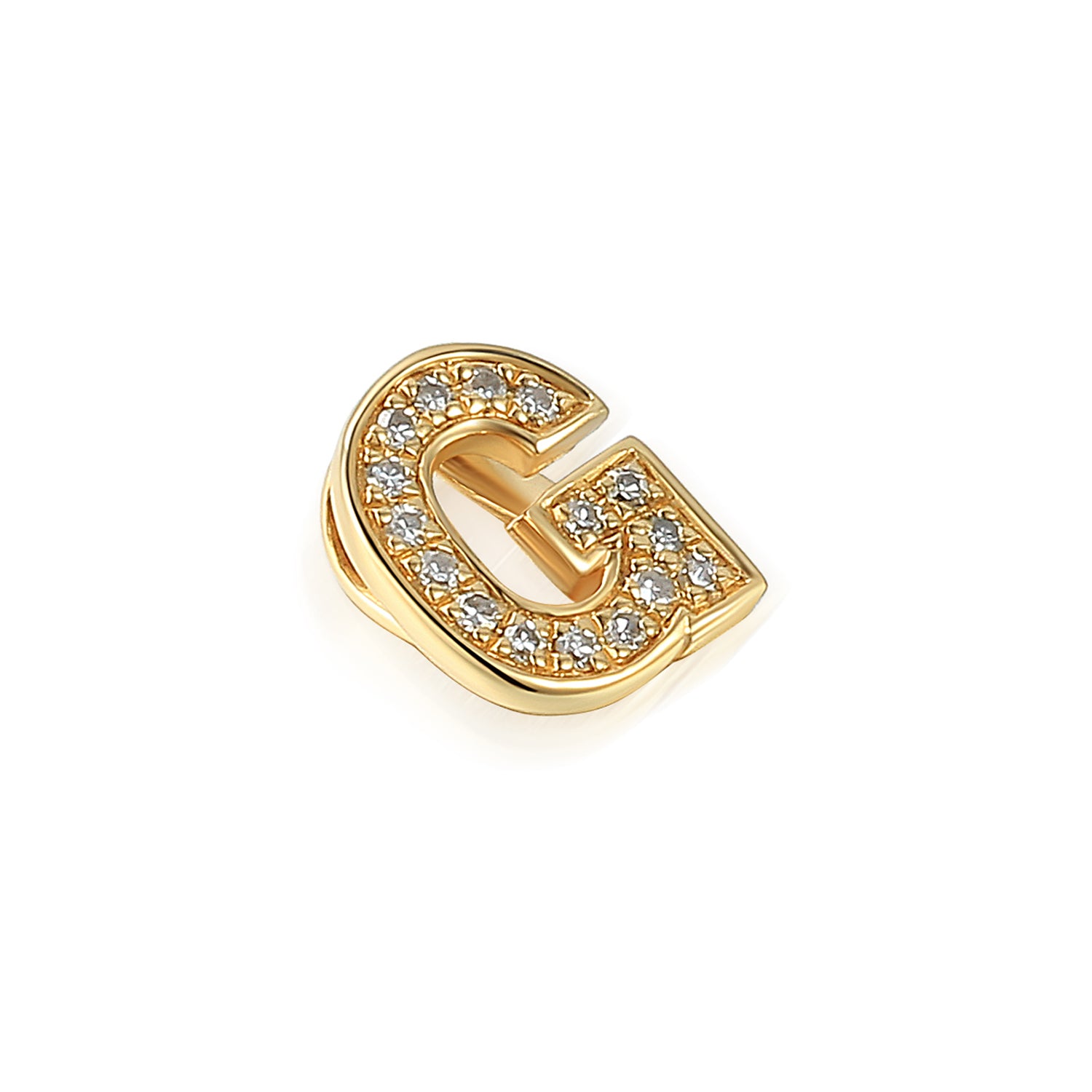 Diamond G Initial Necklace, 9ct Gold