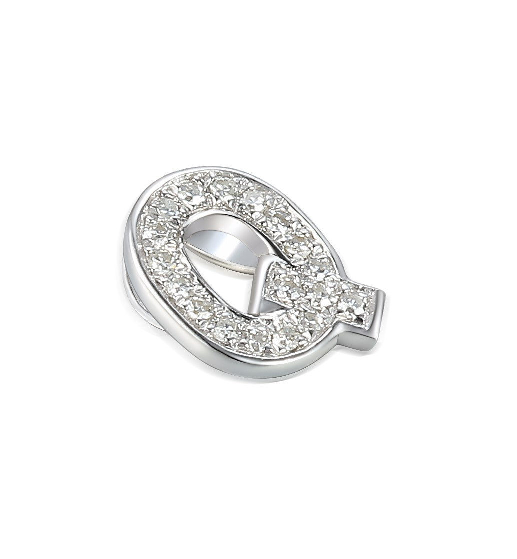 Diamond Q Initial Necklace, 9ct Gold