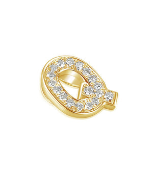 Pave Diamond Letter Q Pendant