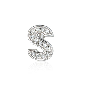 Diamond S Initial Necklace, 9ct Gold