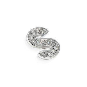 Diamond S Initial Necklace, 9ct Gold