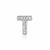 Pave Diamond Letter T Pendant