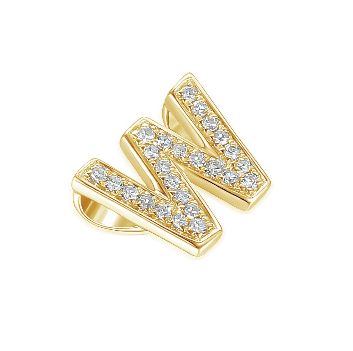 Diamond W Initial Necklace, 9ct Gold