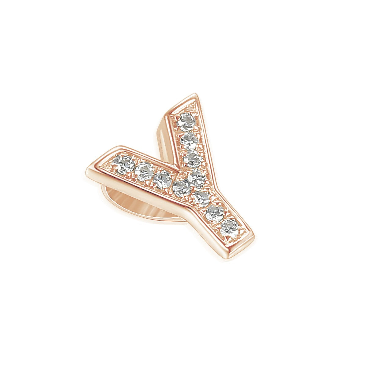 Diamond Y Initial Necklace, 9ct Gold