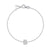 Diamond Initial B White Gold Bracelet