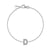 Diamond Initial D White Gold Bracelet