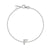 Diamond Initial F White Gold Bracelet