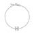 Diamond Initial H White Gold Bracelet